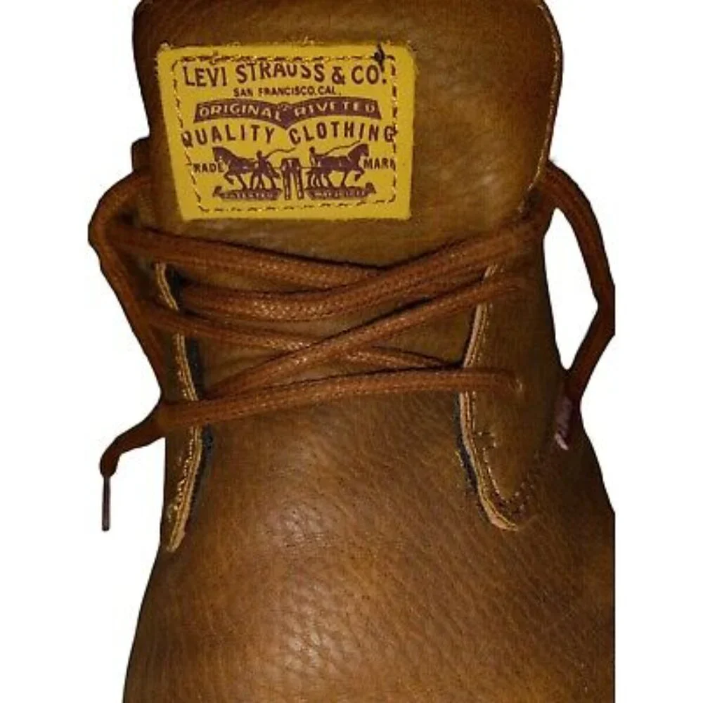 Levi’s Men’s Sneakers Size 12 Brown Faux Leather Casual Lace Up Comfort Shoes
